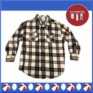 Boys Arizona Brown, White, Turquoise Flannel Shirt